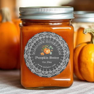 Pumpkin Butter Country Rustic Classic Round Sticker