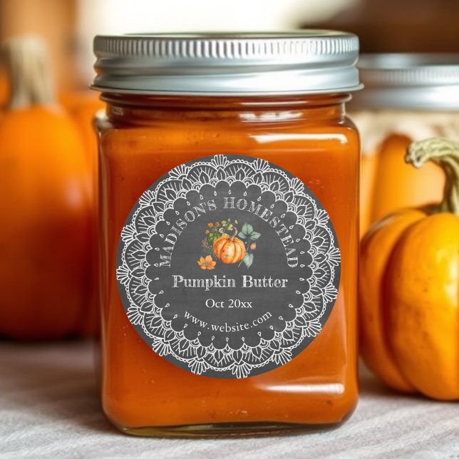Pumpkin Butter | Country Rustic Classic Round Sticker (Creator Uploaded)