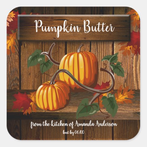 Pumpkin Butter Sq Canning Label