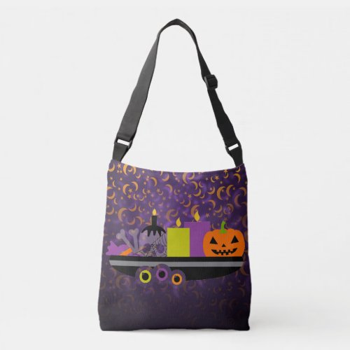 Pumpkin  Candles Potpourri Purple Crossbody Bag