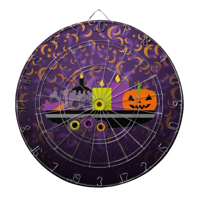 Pumpkin & Candles Potpourri Purple Dartboard (Front)