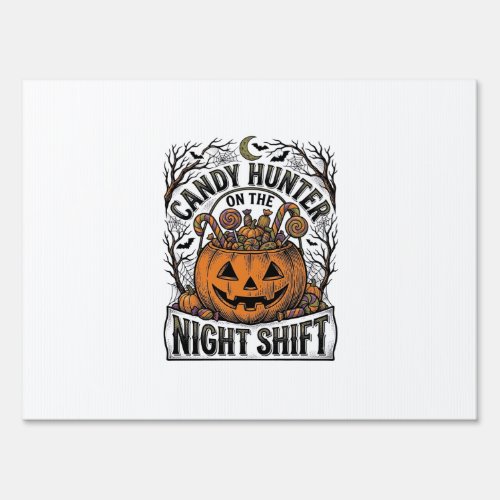 Pumpkin Candy Bucket Vintage Halloween Engraving D Sign