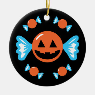 Pumpkin Candy Ceramic Ornament