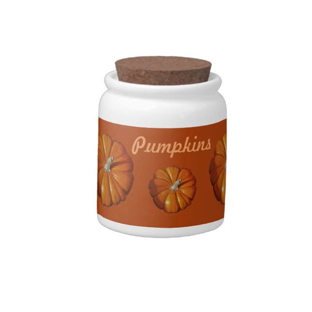 Pumpkin Candy Jars (Left)