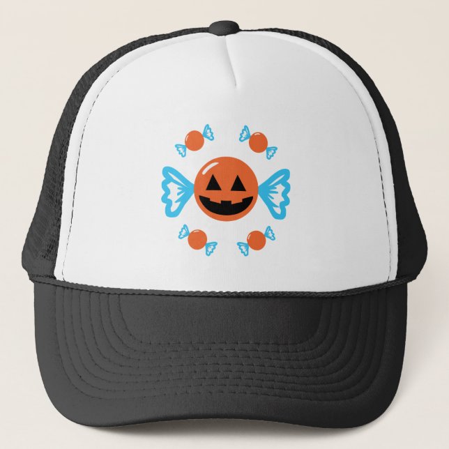 Pumpkin Candy Trucker Hat (Front)