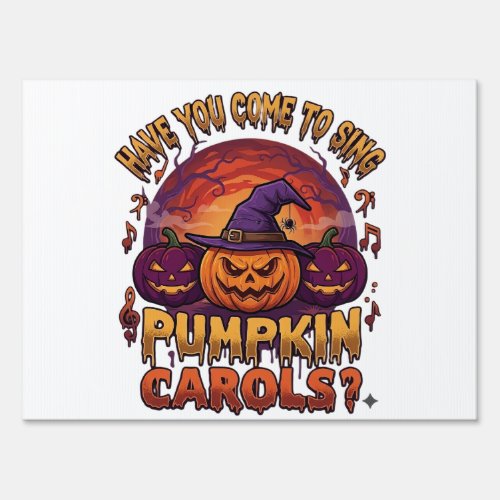 Pumpkin Carols Halloween Pumpkins Witch Hat Musica Sign