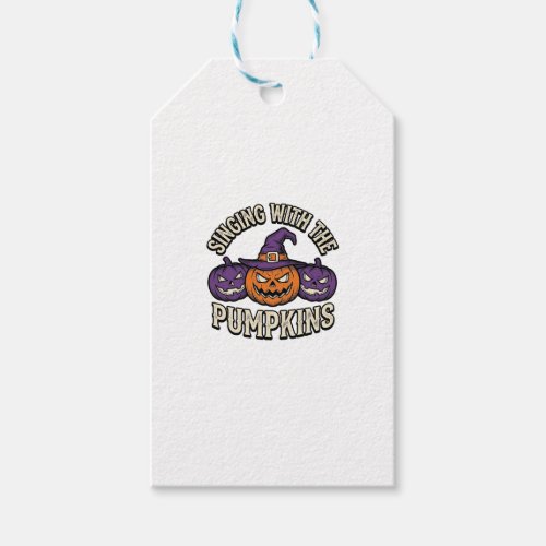 Pumpkin Carols Shirt Vintage Halloween Choir Pumpk Gift Tags