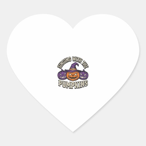 Pumpkin Carols Shirt Vintage Halloween Choir Pumpk Heart Sticker