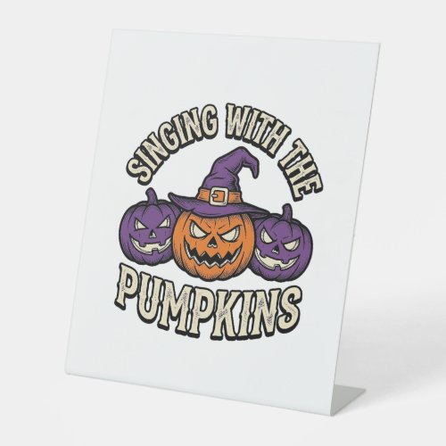 Pumpkin Carols Shirt Vintage Halloween Choir Pumpk Pedestal Sign