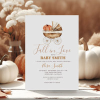 Pumpkin Carriage Fall In Love Autumn Baby Shower