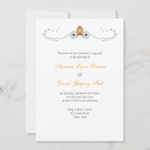 Pumpkin Carriage Fall Wedding Invitations