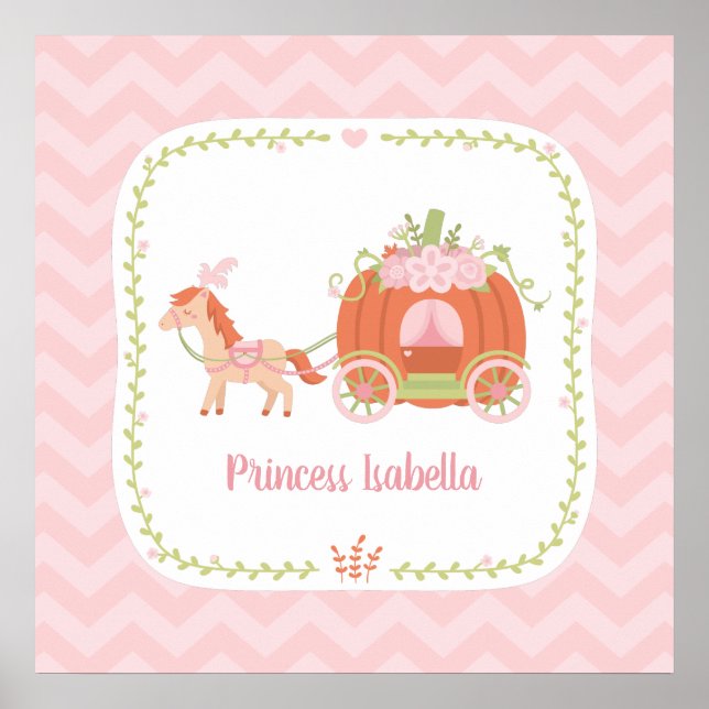 Pumpkin Carriage Little Princess Girls Fall Decor (Front)