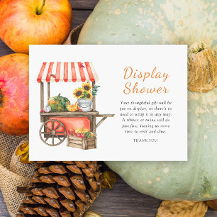 Pumpkin cart Baby shower display shower Enclosure Card