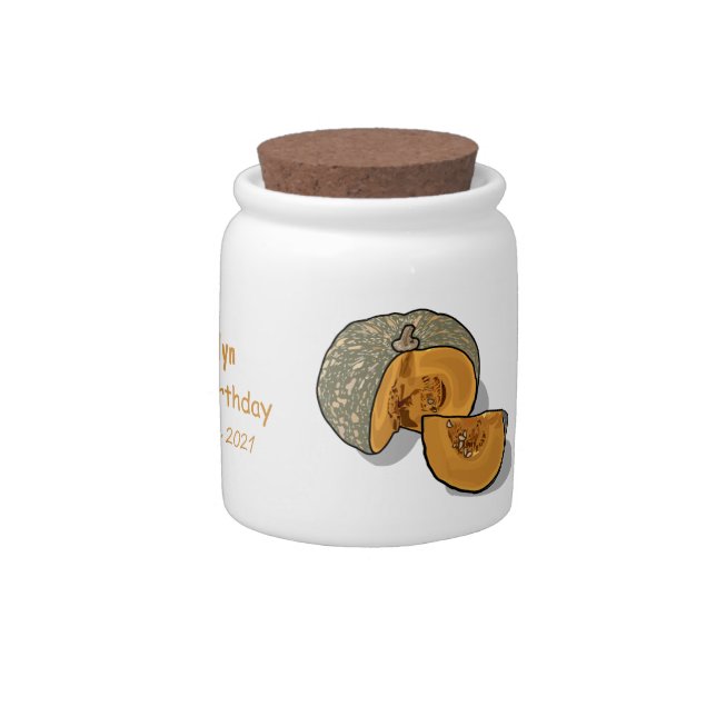Pumpkin cartoon illustration candy jar (Right)