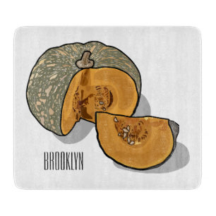 Pumpkin cartoon illustration cutting board