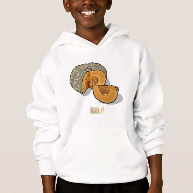 Pumpkin cartoon illustration  hoodie (Front)