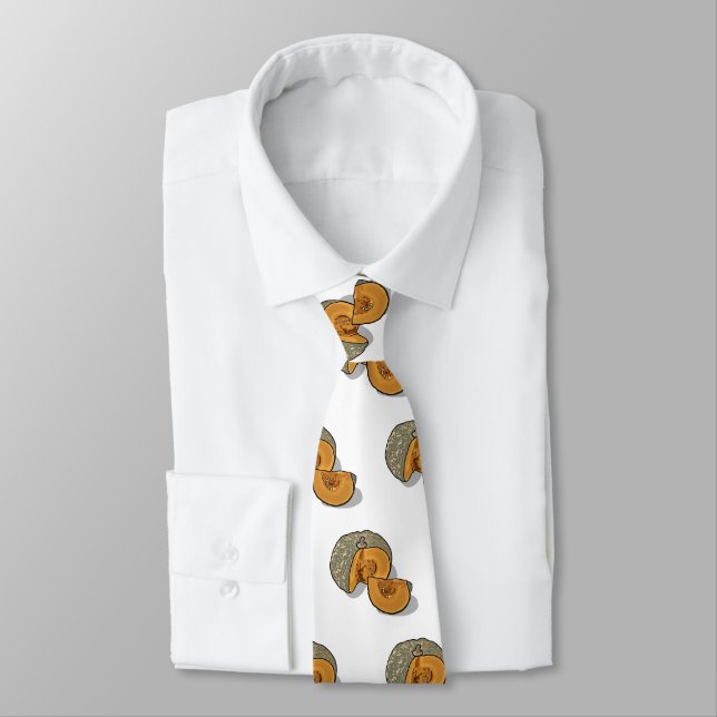 Pumpkin cartoon illustration  neck tie (Tied)
