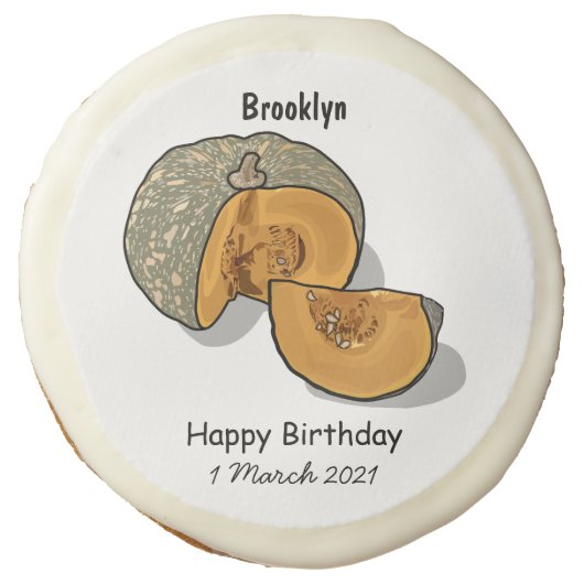 Pumpkin cartoon illustration sugar cookie (Front)