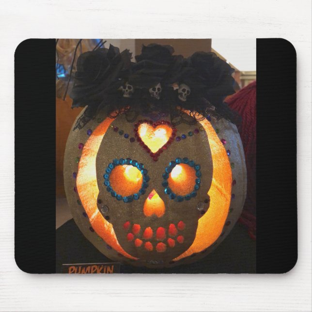 Pumpkin Carved Mouse Pad (Front)