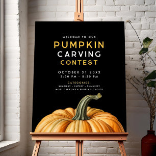 Pumpkin carving contest for Halloween party Foam Board