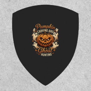 Pumpkin Carving Ghost Hunting Halloween Scary Flyi Patch