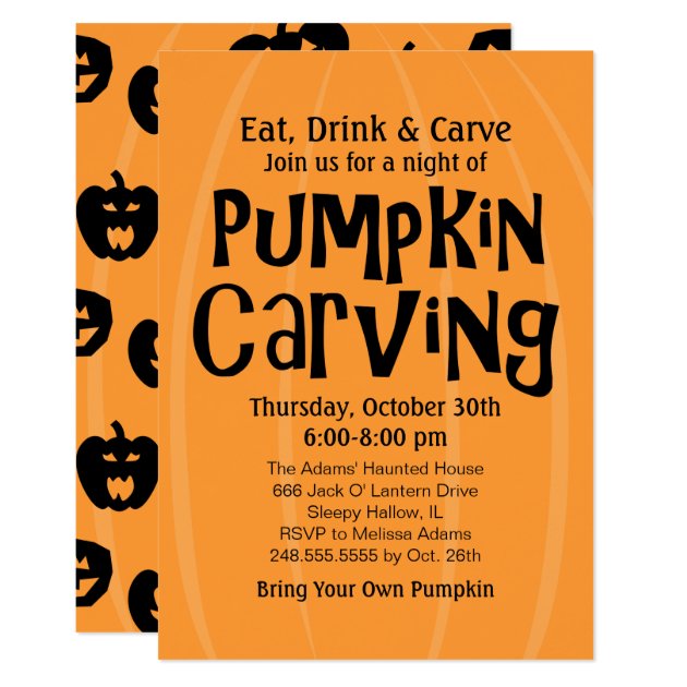 Pumpkin Carving Party | Halloween Invitation