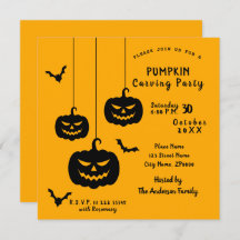 Pumpkin Carving Party Invitation
