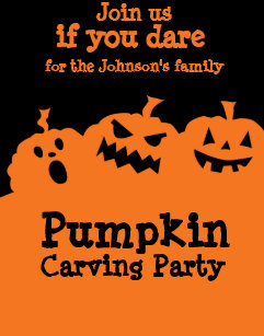 pumpkin carving invitations zazzle