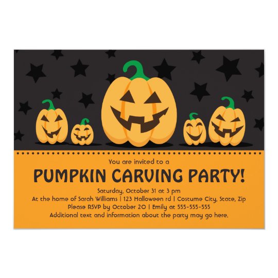 pumpkin carving party invitation zazzle com flyer definition