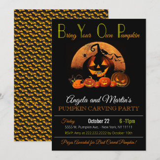  Pumpkin Carving Party Invitation
