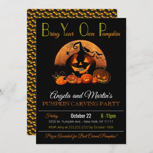 Pumpkin Carving Party Invitation