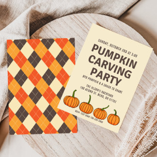 Pumpkin Carving Party Invitation