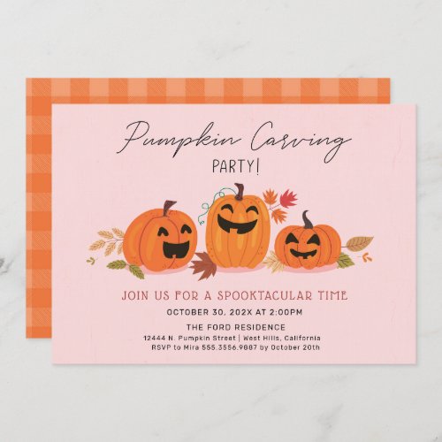 Pumpkin Carving Party Invitation Halloween