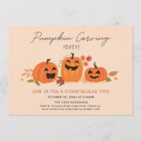 Pumpkin Carving Party Invitation Halloween