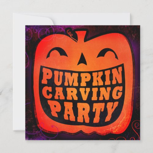 Pumpkin Carving Party Invitations