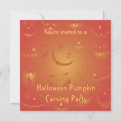 Pumpkin Carving Party Invitations