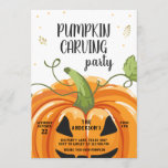 Pumpkin Carving Party Spooky Halloween Birthday Invitation<br><div class="desc">★ Pumpkin Carving Party Birthday Invitation! ★ Easily PERSONALIZE this design with your details! ★ If you need coordinating MATCHING ITEMS, please check our matching collection or shop. Do you have any questions about our designs or if you can't find what you are looking for, please contact us: designmypartystudio@gmail.com. ★...</div>