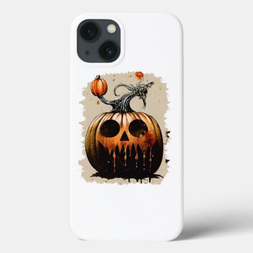 pumpkin carving round eyes halloween iPhone 13 case