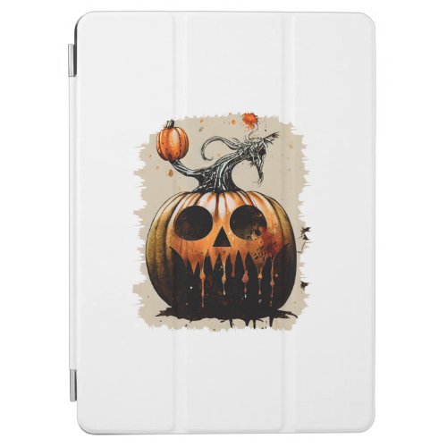pumpkin carving round eyes halloween iPad air cover