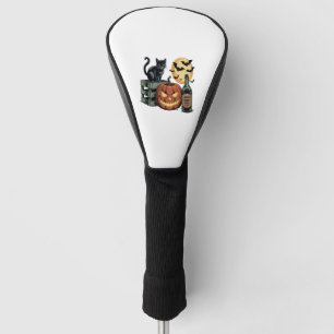 Pumpkin Cat Beer Halloween Golf Head Cover