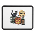 Pumpkin Cat Beer Halloween Hitch Cover