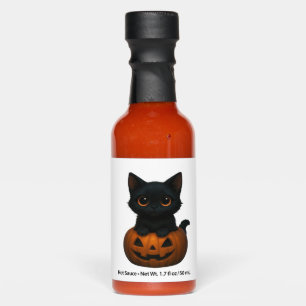 Pumpkin Cat � Cute Spooky Halloween Shirt for Cat Hot Sauces