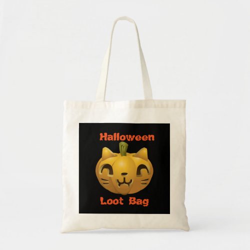 Pumpkin Cat Tote Bag