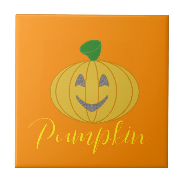 Pumpkin Ceramic Tile (Front)