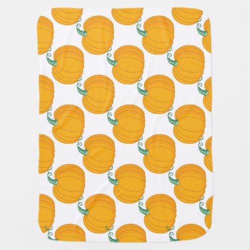 Pumpkin Charm Vintage Hand_Drawn Pattern Baby Blanket