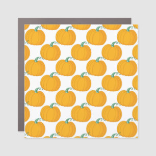 Pumpkin Charm: Vintage Hand-Drawn Pattern. Car Magnet