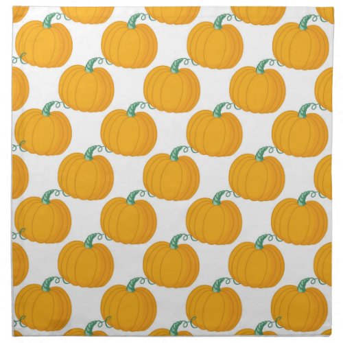 Pumpkin Charm Vintage Hand_Drawn Pattern Cloth Napkin