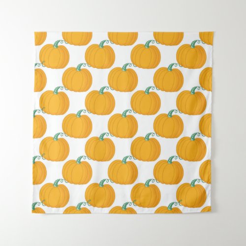 Pumpkin Charm Vintage Hand_Drawn Pattern Tapestry