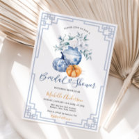 Pumpkin Chinoiserie White Floral Jar Bridal Shower