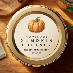 Pumpkin chutney homemade recipe canning label